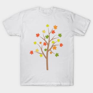 Colorful autumn leaves on a tree - maple T-Shirt